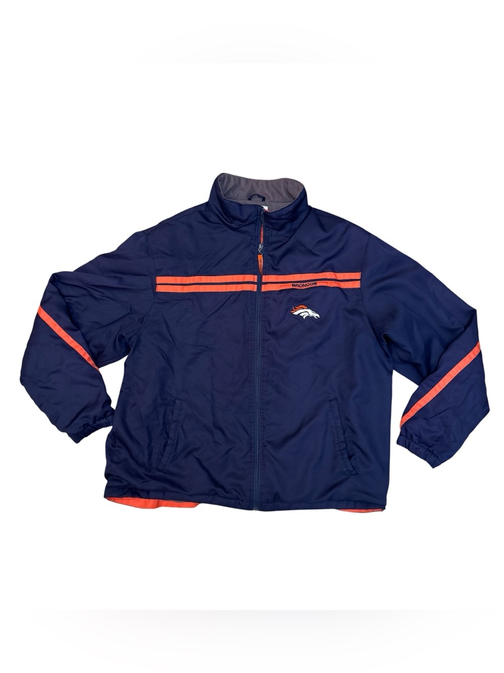 VTG NFL Team Apparel Denver Broncos Fleece Lined Full Zip Men’s Jacket Size XL
